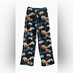 NWOT 12 10 boy girl paper store super soft PJ pajamas PANTS gamer game over med